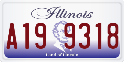 IL license plate A199318