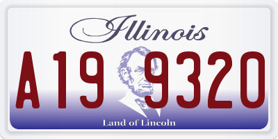 IL license plate A199320