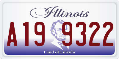 IL license plate A199322