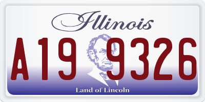 IL license plate A199326