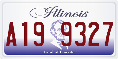 IL license plate A199327
