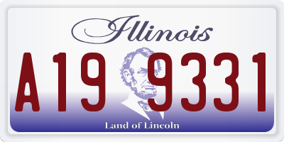 IL license plate A199331