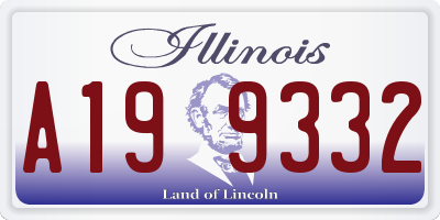 IL license plate A199332