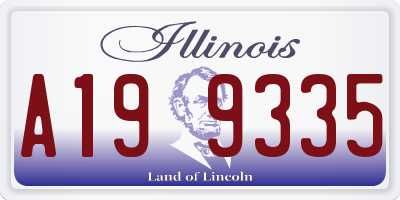 IL license plate A199335
