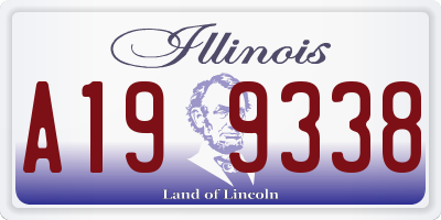 IL license plate A199338
