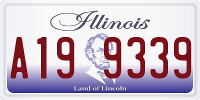 IL license plate A199339