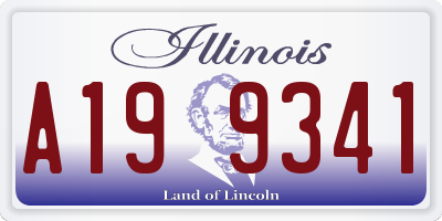 IL license plate A199341