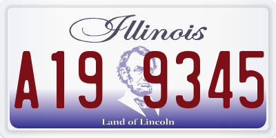 IL license plate A199345
