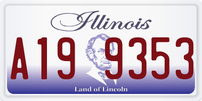 IL license plate A199353