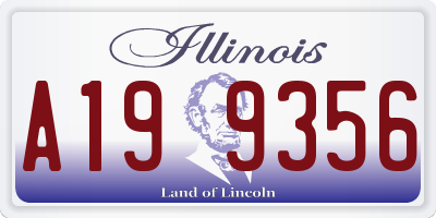 IL license plate A199356