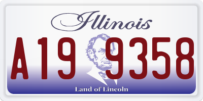 IL license plate A199358