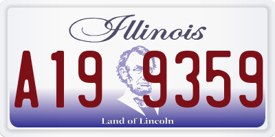 IL license plate A199359