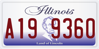 IL license plate A199360