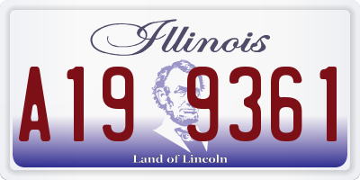 IL license plate A199361