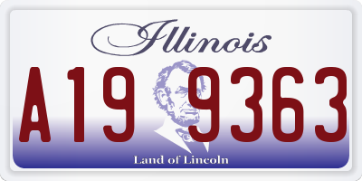 IL license plate A199363