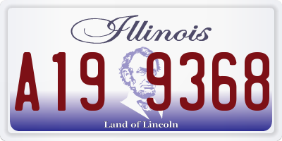 IL license plate A199368