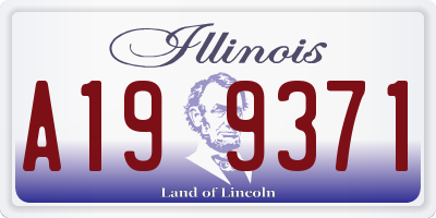 IL license plate A199371