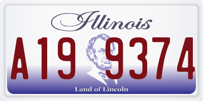 IL license plate A199374