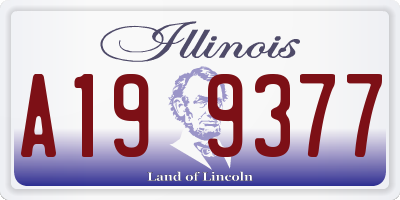 IL license plate A199377