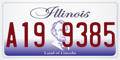IL license plate A199385