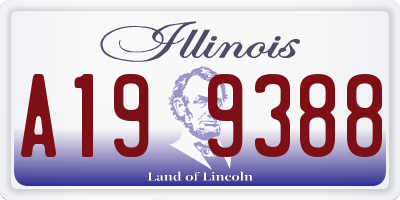 IL license plate A199388