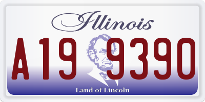 IL license plate A199390