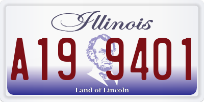 IL license plate A199401