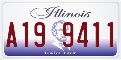 IL license plate A199411