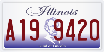 IL license plate A199420