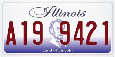 IL license plate A199421