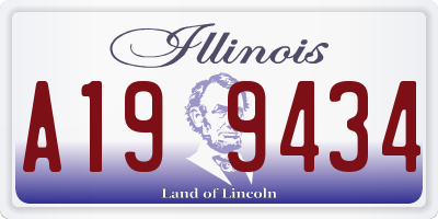 IL license plate A199434