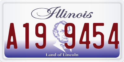 IL license plate A199454