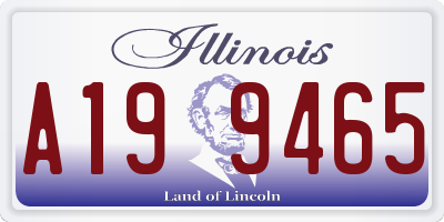 IL license plate A199465