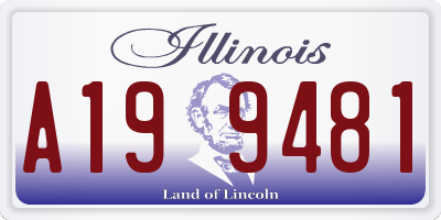 IL license plate A199481