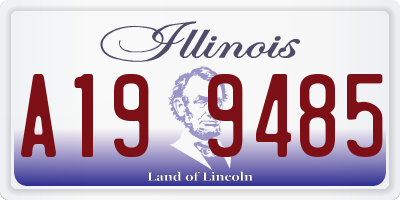 IL license plate A199485