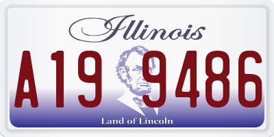 IL license plate A199486