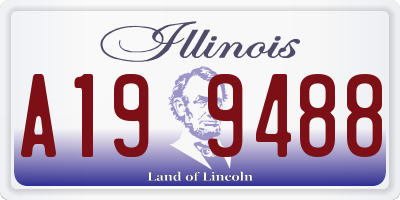 IL license plate A199488