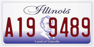 IL license plate A199489
