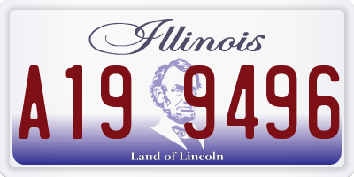 IL license plate A199496