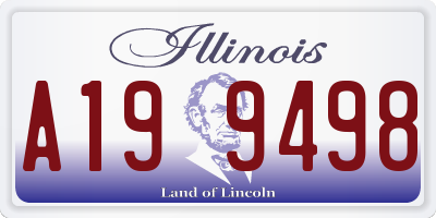 IL license plate A199498