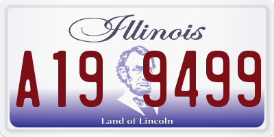 IL license plate A199499