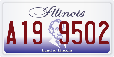 IL license plate A199502