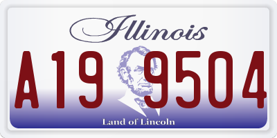 IL license plate A199504