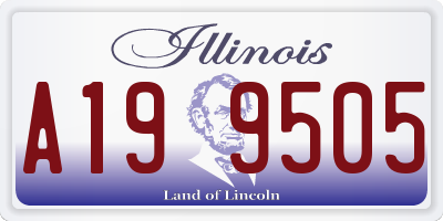 IL license plate A199505