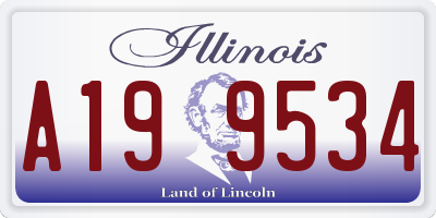 IL license plate A199534