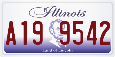 IL license plate A199542