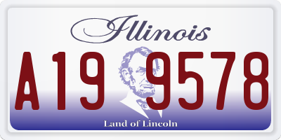 IL license plate A199578