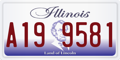 IL license plate A199581