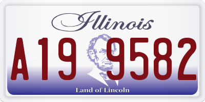 IL license plate A199582