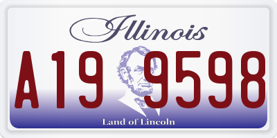 IL license plate A199598